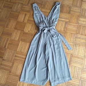 Aritzia Babaton Maximillian taupe jumpsuit